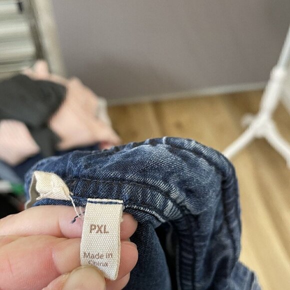 Soft Surroundings Chambray Button Front Top Shirt 3/4 Sleeve Blue size XL Petite - Picture 6 of 7